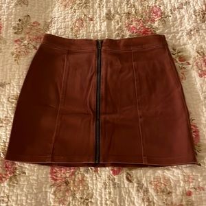 Forever 21 zippered mini skirt in burnt orange